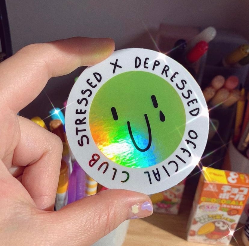 Image of Stressed x Depressed sticker