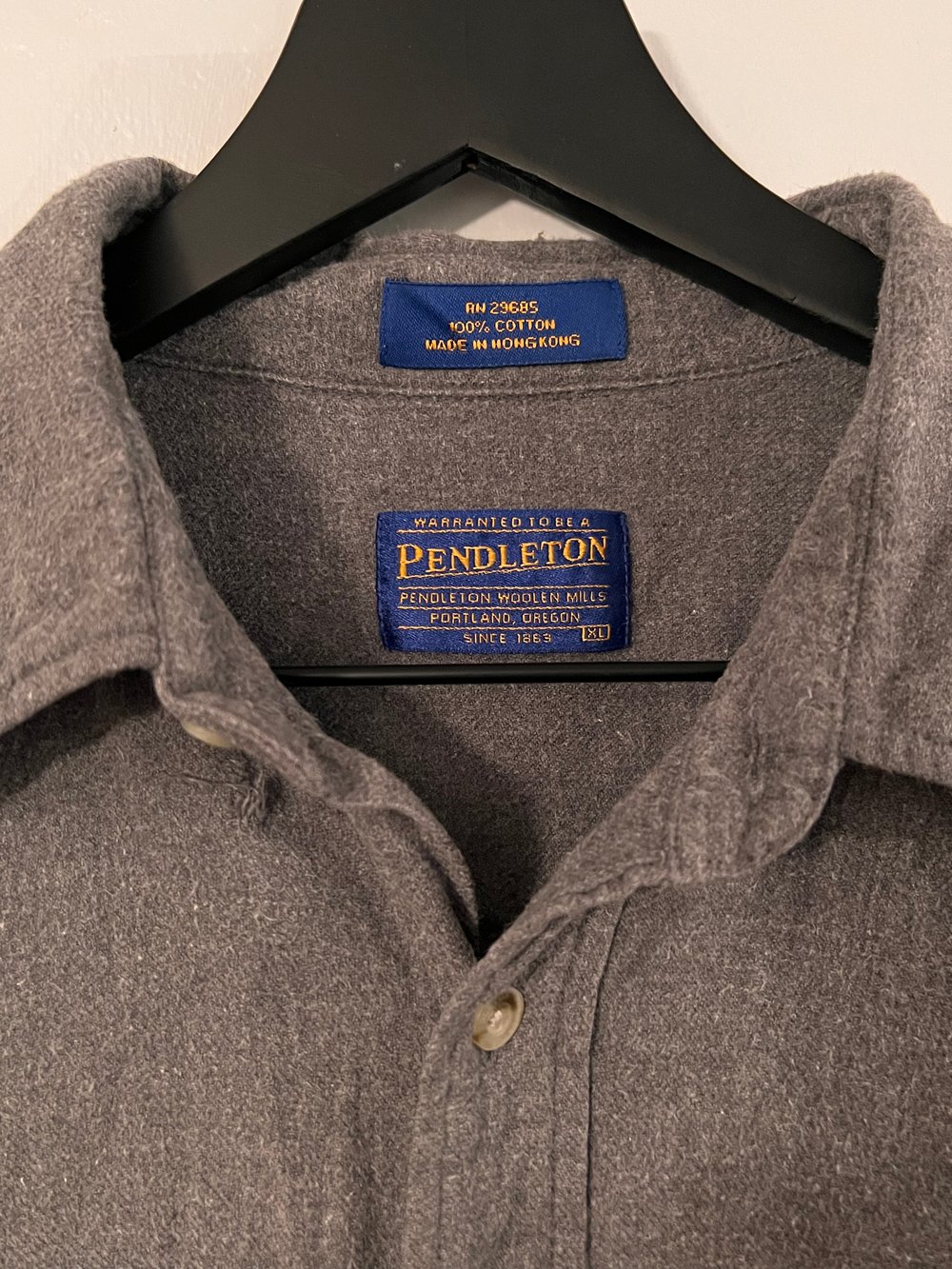 Pendleton Soft Grey Wool Button Up (XL)