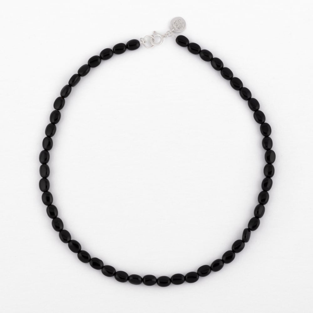 Image of COLLIER CARMEN EN AGATE NOIRE