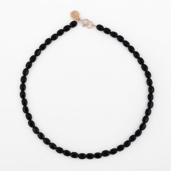 Image of COLLIER CARMEN EN AGATE NOIRE