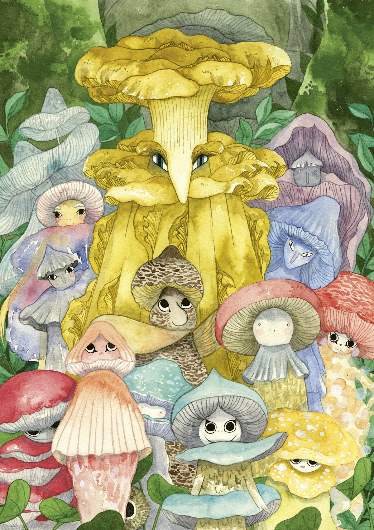 Svampefolket / The Shrooms - giclee print