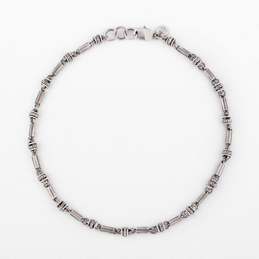 Image of COLLIER CANDICE PLAQUÉ ARGENT VIEILLI