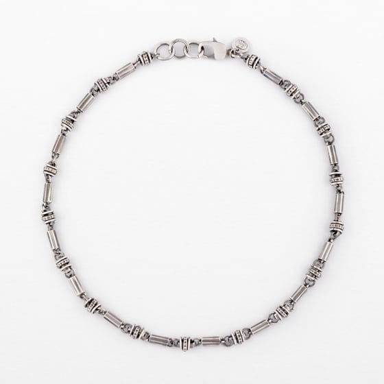 Image of COLLIER CANDICE PLAQUÉ ARGENT VIEILLI