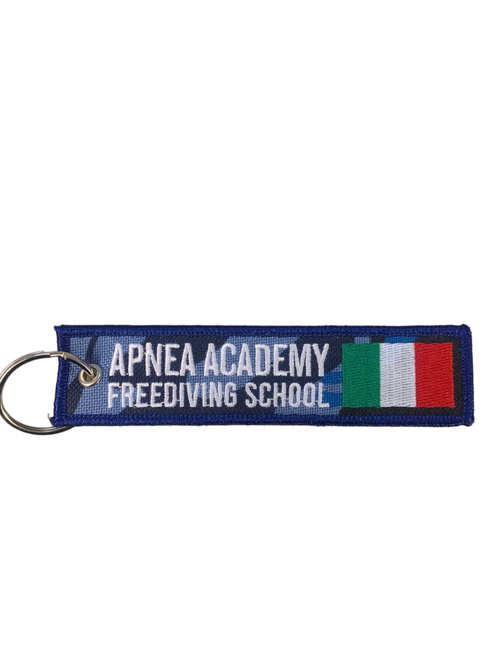 EMBROIDERED KEYCHAINS APNEA ACADEMY CAMO BLUE