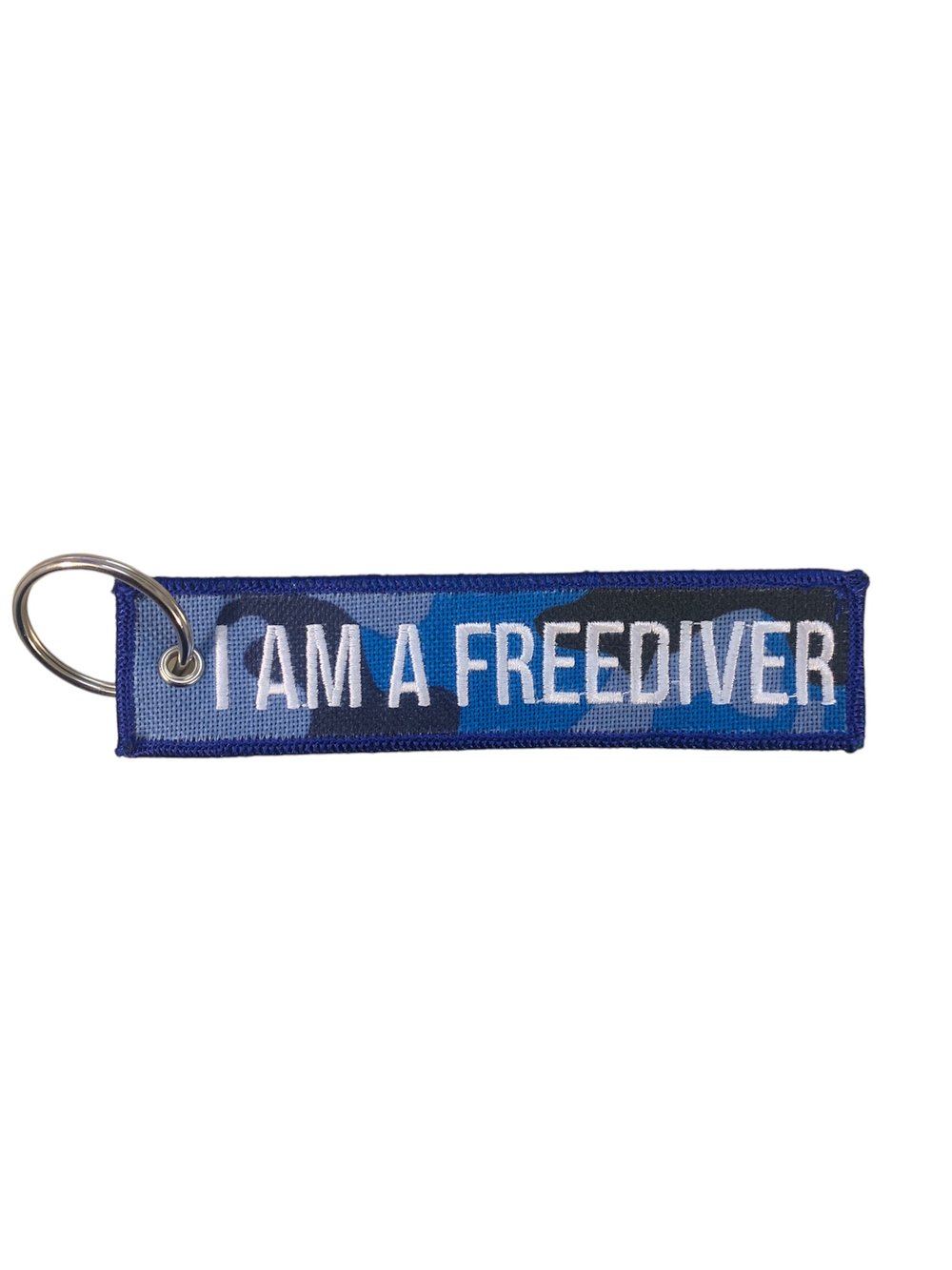 EMBROIDERED KEYCHAINS APNEA ACADEMY CAMO BLUE