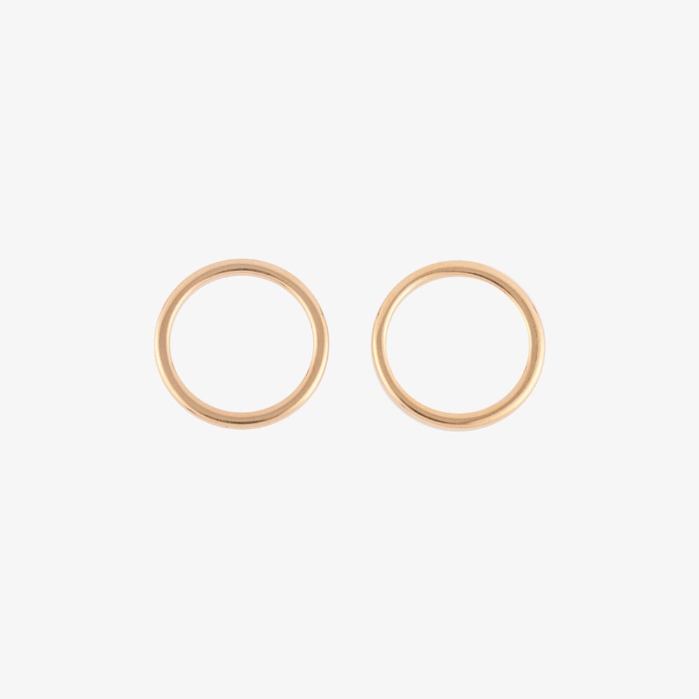 Image of BOUCLES D’OREILLES RUBEN RONDES PLAQUÉES OR