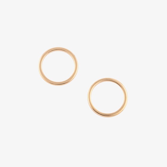 Image of BOUCLES D’OREILLES RUBEN RONDES PLAQUÉES OR