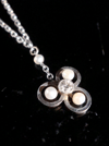 ORIGINAL EDWARDIAN PLATINUM DIAMOND NATURAL PEARL 3 LEAF CLOVER NECKLACE 