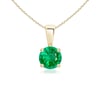 MARIA Classic Round Emerald Solitaire Pendant 