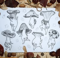 Image 1 of Buttshrooms A4 print