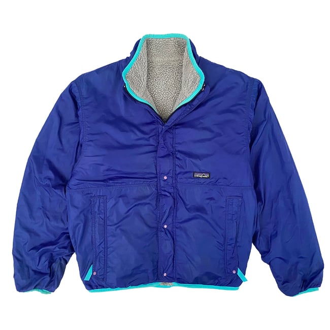 Patagonia Glissade Reversible Fleece Jacket - Grey & Blue | WAY OUT CACHE