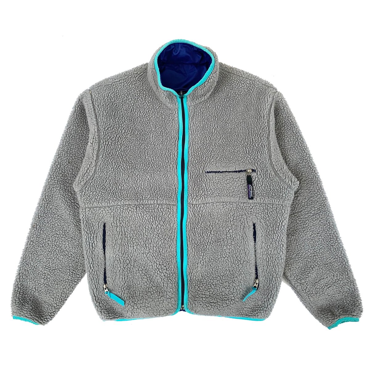 Patagonia Glissade Reversible Fleece Jacket - Grey & Blue Patagonia Glissade Reversible Fleece Jacket - Grey & Blue