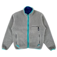 Image 1 of Patagonia Glissade Reversible Fleece Jacket - Grey & Blue 