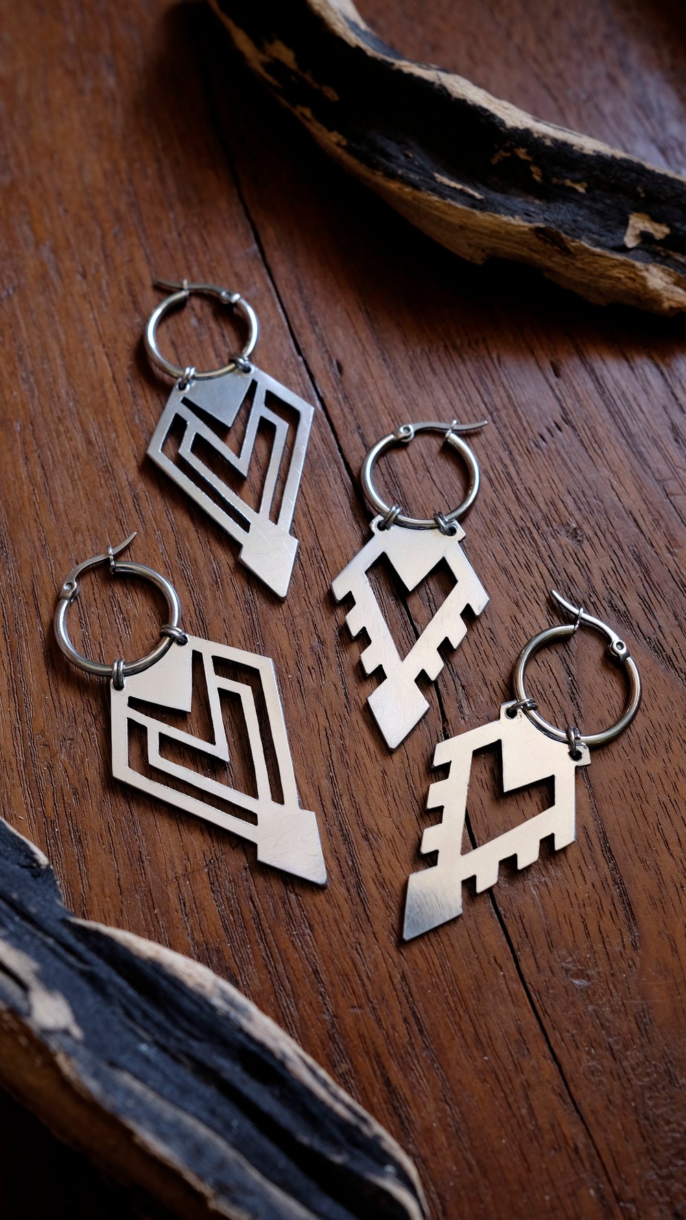 Image of triangle earrings