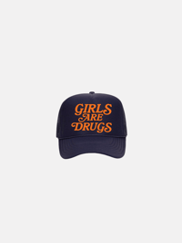 GIRLS ARE DRUGS® TRUCKERS - "ASTROS®" NAVY / ORANGE