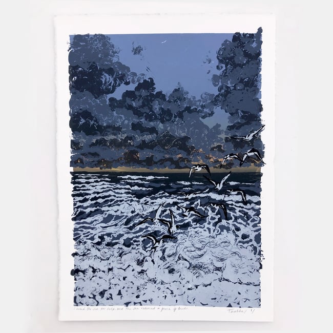 I asked the sea for help, and the sea released a flock of birds