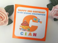 Image 3 of Personalised Hey Duggee Birthday Card, Any age/relationship