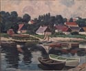 20th Century Swedish School 'Countryside River Landscape'