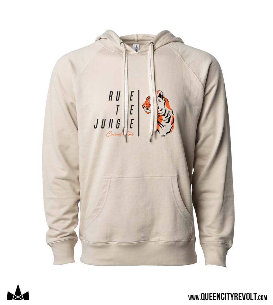 Image of Unisex Lightweight Terry Hoodie, Rule the Jungle