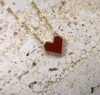 Image 3 of red heart necklace红桃心项链