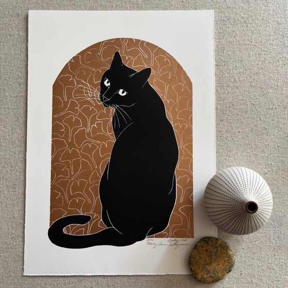 Image of Ginkgo Cat (copper) - SOLD OUT