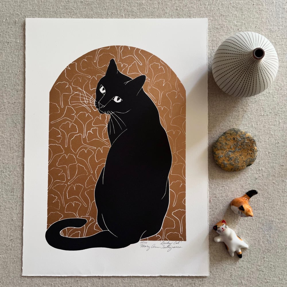 Image of Ginkgo Cat (copper) - SOLD OUT FOR NOW