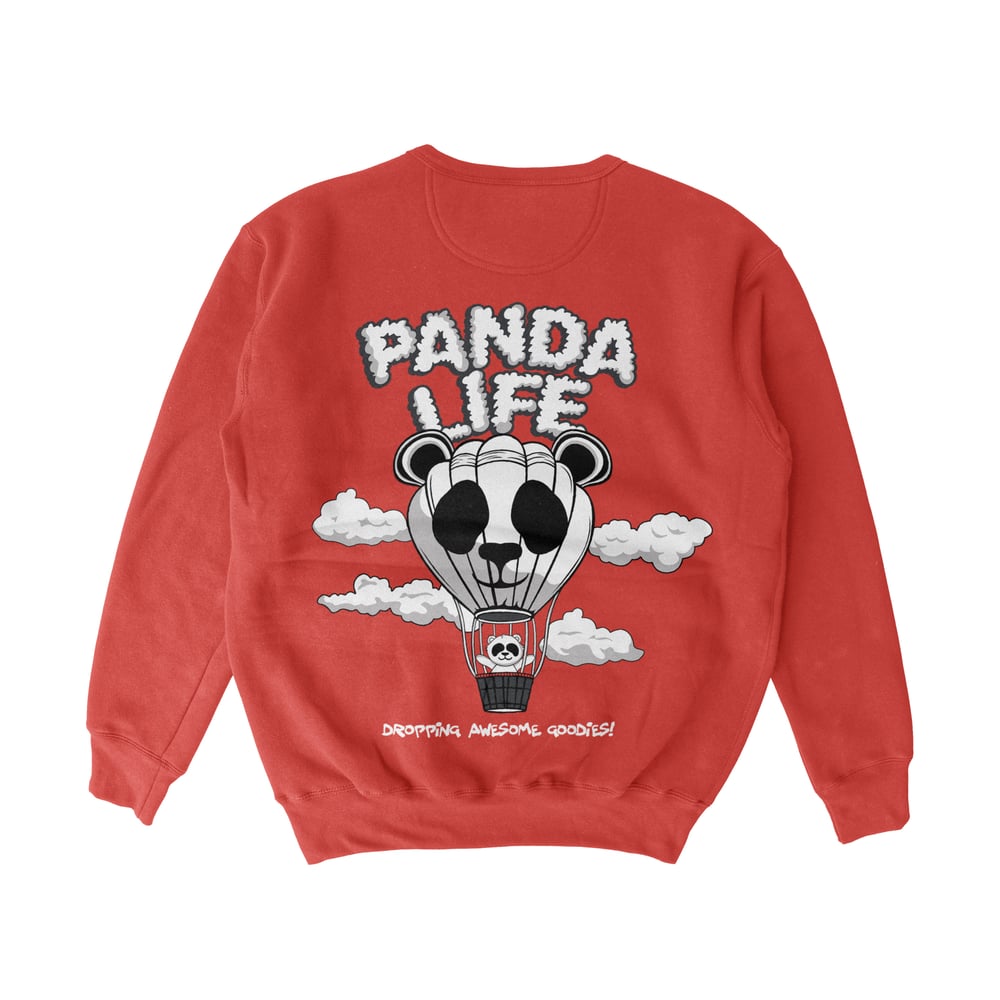 Image of PL Clouds Crewneck Red