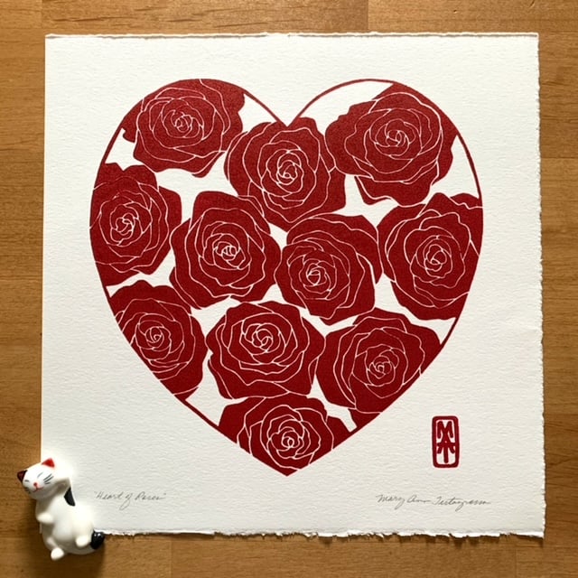 Image of Heart of Roses - Deep Red