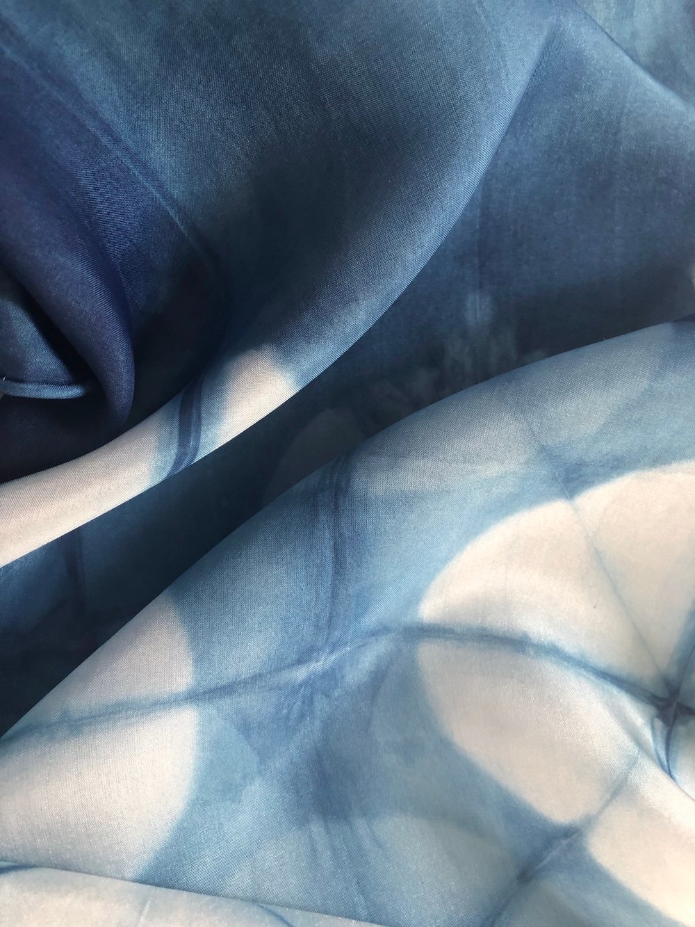 Image of Bold Floral Scarf in Indigo
