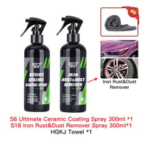 NANO WAX PAINT COATING+IRON AND RUST REMOVER 300 ML COMBO