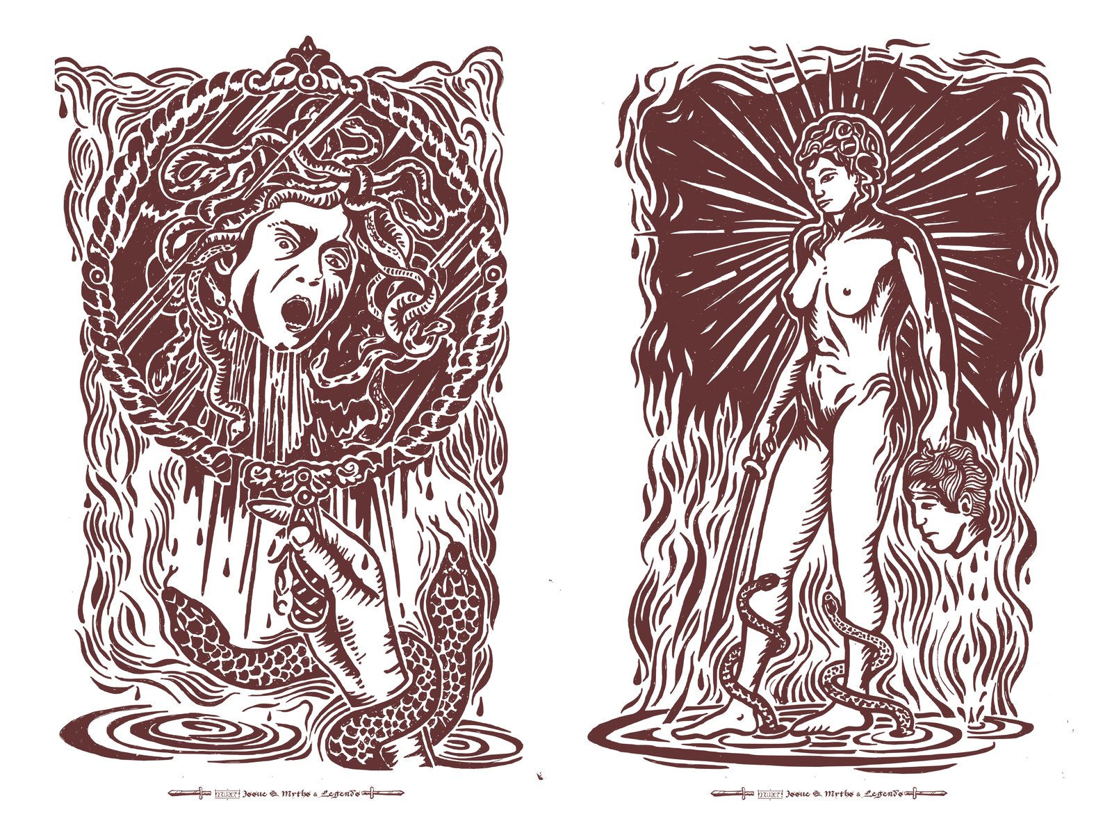 A3 ART PRINT DUO BUNDLE - MEDUSA | Hwaet!Zine