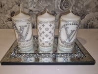 Image 1 of SILVER LV CANDLE SET 