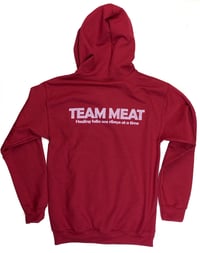 Image 2 of TEAM MEAT - Full-zip Hooded Jacket - Cardinal Red