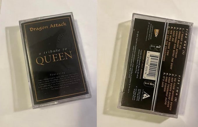 Image of QUEEN tribute Cassette "Dragon Attack" sealed feat: Jake E Lee Bruce Kullick & Yngwie