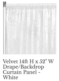 14 Ft Tall x 10 ft wide - One Section draping 