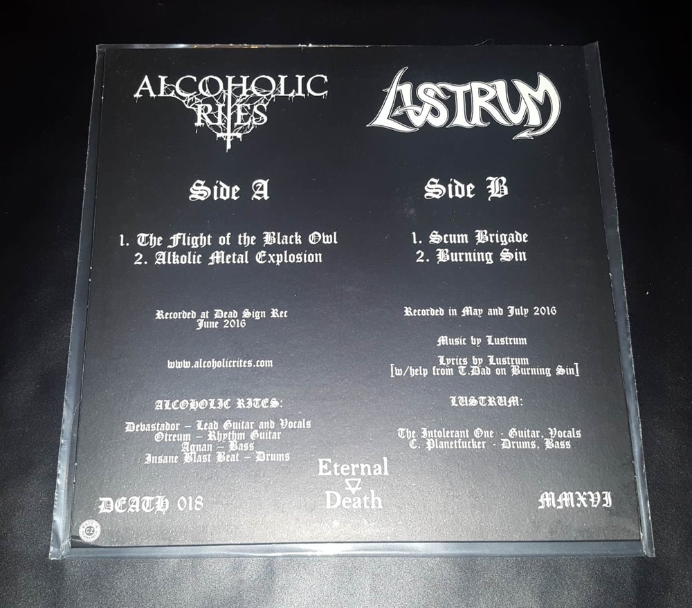 Alcoholic Rites / Lustrum  - Drunk and in Charge -Split- - 7”EP