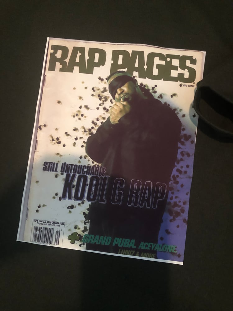 Image of Kool G Rap (Classic) Rap Pages Cover T-shirt