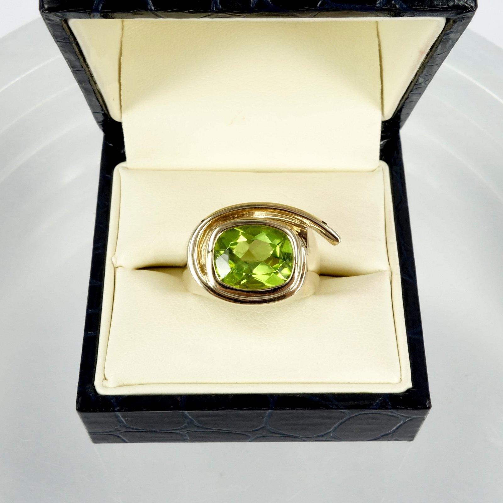 Large peridot outlet ring