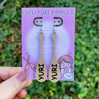 Image 2 of Yaoi and Yuri Paddle Earrings