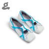 Bow Tie Ballet Flats (Blue/White)