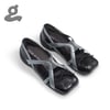 Bow Tie Ballet Flats (Black/Grey)