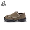Dark Green Hook&Loop Loafers