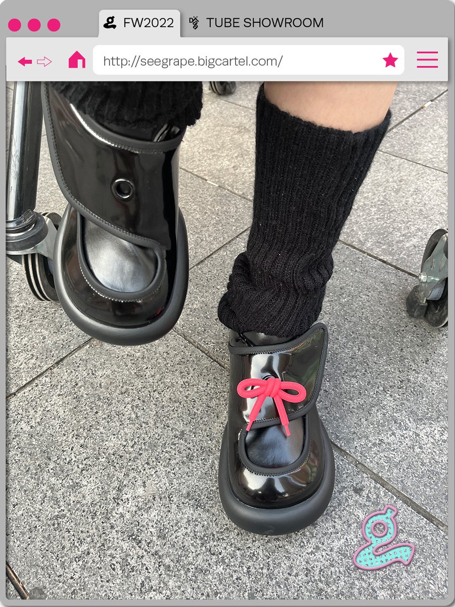 【期間限定SALE❗️】grape 靴 ローファー Black Hook&Loop Loafers | GRAPE