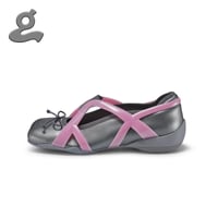 Image 5 of Bow Tie Ballet Flats (Pink/Grey)