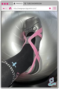 Image 4 of Bow Tie Ballet Flats (Pink/Grey)