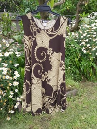 Image 1 of Earthy floral swirl Swing top/dress
