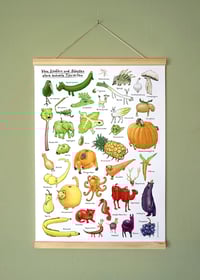 Image 1 of Gemüsetiere 2.0 | Kleines Poster | DIN A2 mit Posterleisten