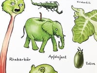 Image 3 of Gemüsetiere 2.0 | Kleines Poster | DIN A2 mit Posterleisten