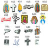 Blessed Shoe Charms / Religion /  Mary / Cross / Jesus / God / Rosary / Daily Bread