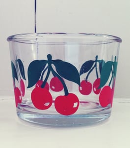 Image of Glass cherry bowl